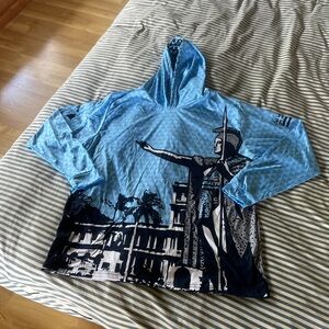 HAE HAWAII Hooded Long sleeve Drifit Blue size L